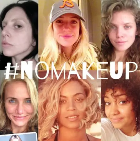 hashtag no makeup