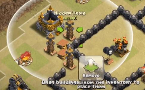 Clash of Clans Bases Position Traps Between Bases